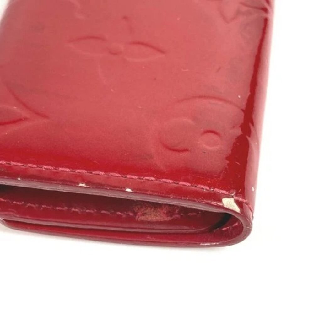 LOUIS VUITTON M91211 MonogramVernis Multicles4 key 4p Key Case Pomdamul Red - Picture 8 of 11